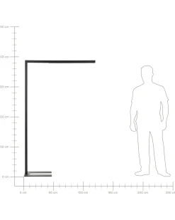 Lampada da terra a LED MENSA con sensore di movimento Metallo Nero