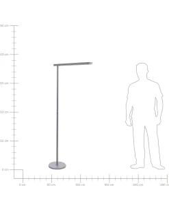 Lampada da terra a LED PERSEUS Metallo Argento