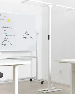 Lampada da terra a LED SCULPTOR con sensore di movimento Metallo Bianco