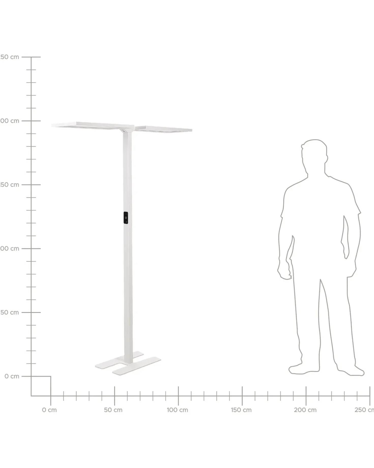 Lampada da terra a LED SCULPTOR con sensore di movimento Metallo Bianco
