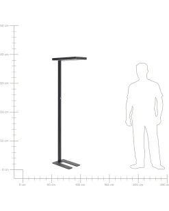 Lampada da terra a LED TAURUS con dimmer Metallo Nero