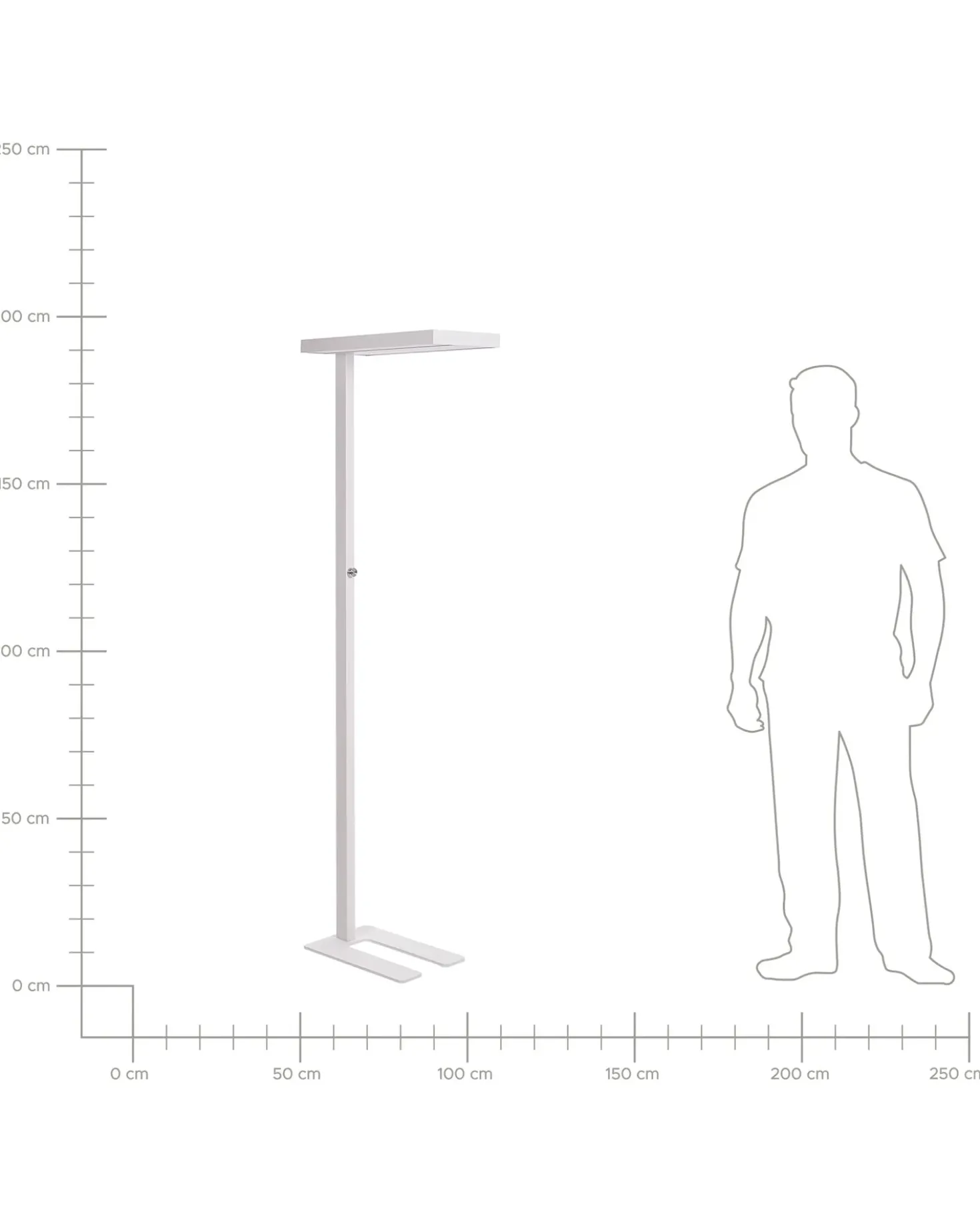 Lampada da terra a LED TAURUS con dimmer Metallo Bianco