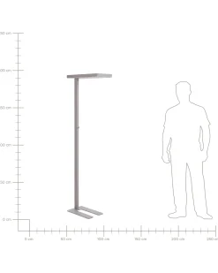 Lampada da terra a LED TAURUS con dimmer Metallo Argento