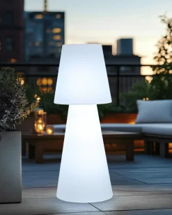 Lampada da terra LED per esterni SABANAS con telecomando Bianco