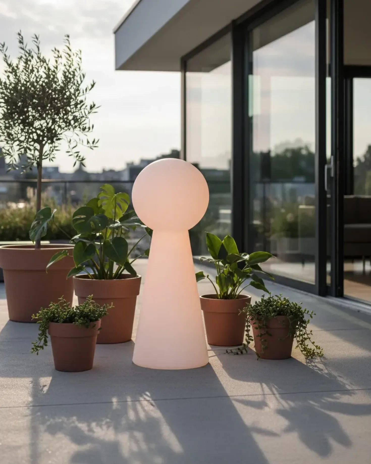 Lampada da terra LED per esterni TORNE Bianco