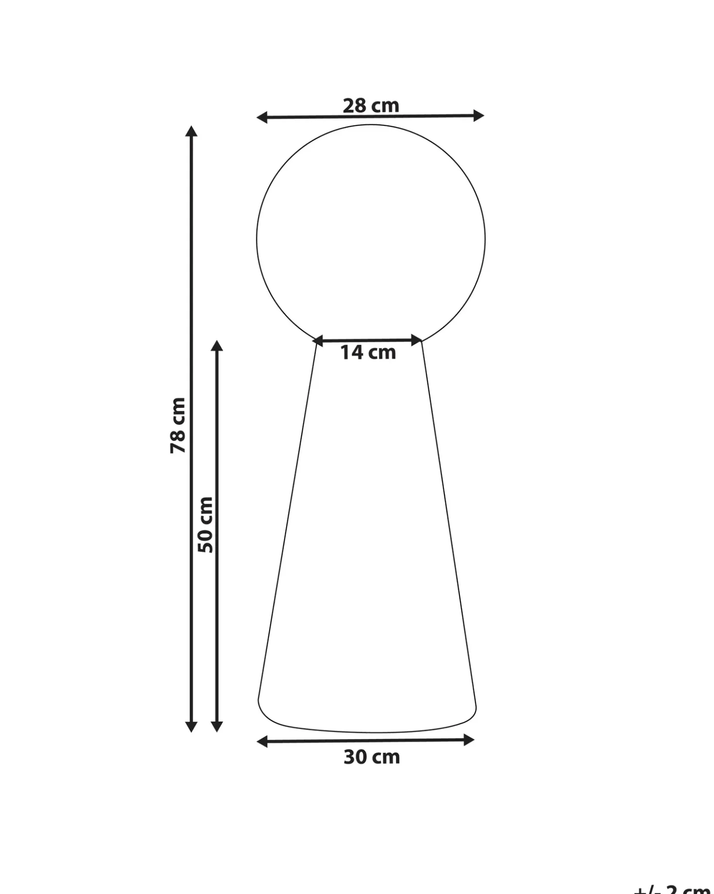 Lampada da terra LED per esterni TORNE Bianco