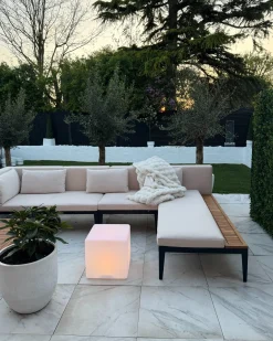Lampada da terra LED per esterni LAGARTO con telecomando Bianco