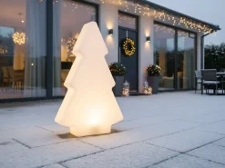 Lampada da terra LED per esterni FINNAN Albero di Natale 83 cm Bianco