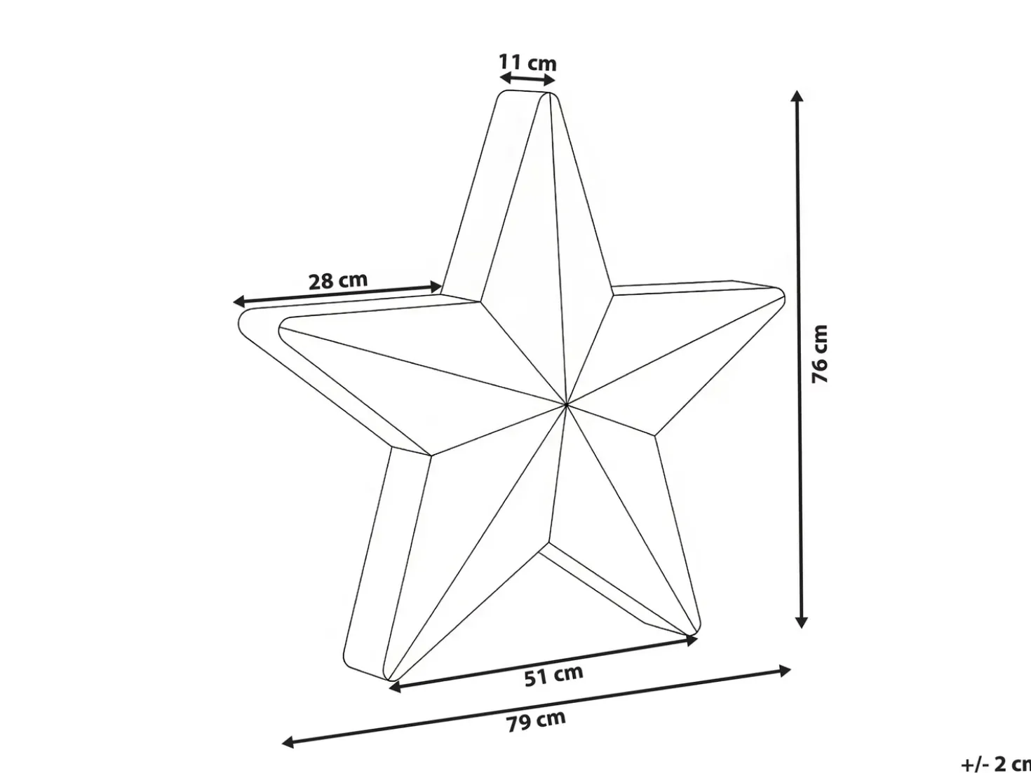 Lampada da terra LED per esterni OLSAN Stella 76 cm Bianco