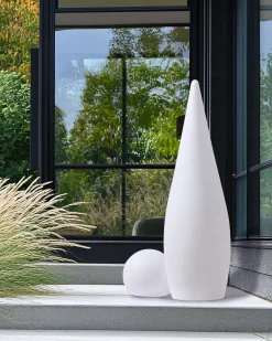 Lampada da terra LED per esterni VULETAS con telecomando Bianco