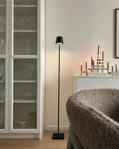 Lampada da terra senza fili a LED GAVARRESA con dimmer Metallo Nero