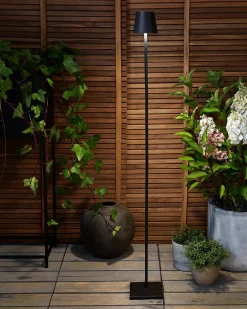 Lampada da terra senza fili a LED GAVARRESA con dimmer Metallo Nero
