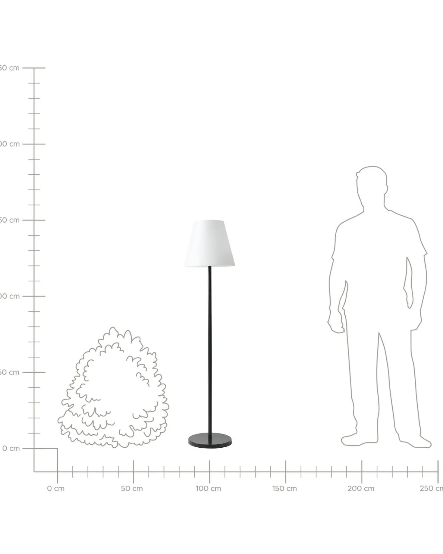 Lampada da terra solare a LED per esterni FONESCA con telecomando Bianco