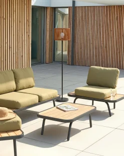 Lampada da terra solare a LED per esterni LUENA Marrone