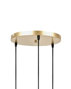 Lampadario a 3 luci ARAS LED Vetro Oro