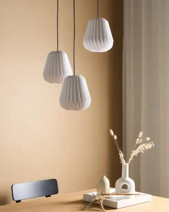 Lampadario a 3 luci HONDE Carta Bianco