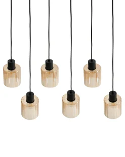 Lampadario a 6 luci KITARE Vetro Beige