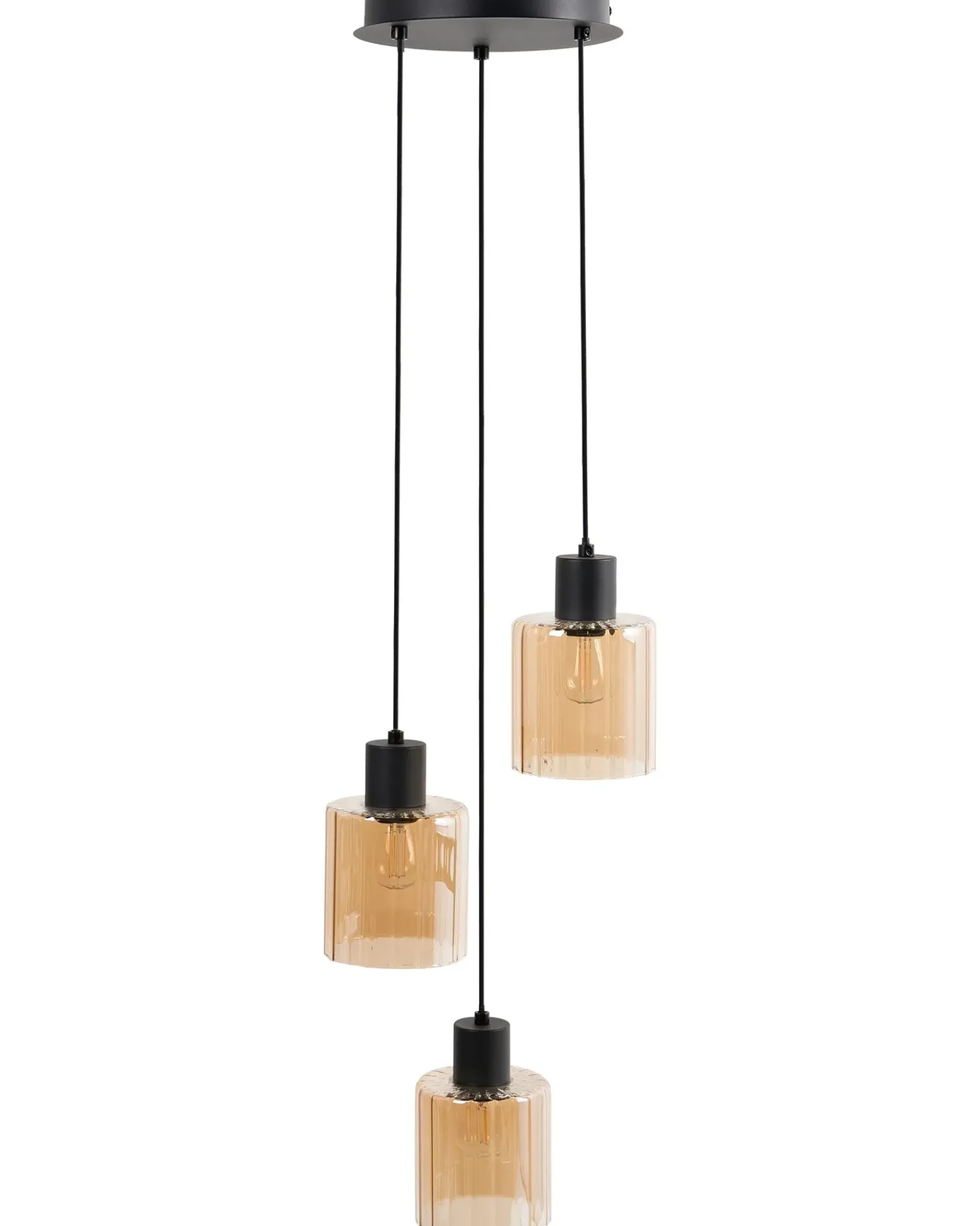 Lampadario a 3 luci KITARE Vetro Beige