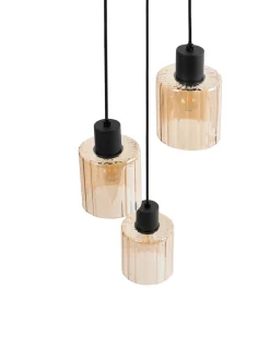 Lampadario a 3 luci KITARE Vetro Beige