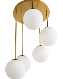Lampadario a 5 luci RIANA Metallo Ottone