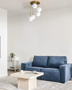 Lampadario a 5 luci RIANA Metallo Ottone
