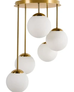 Lampadario a 5 luci RIANA Metallo Ottone