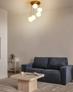 Lampadario a 5 luci RIANA Metallo Ottone