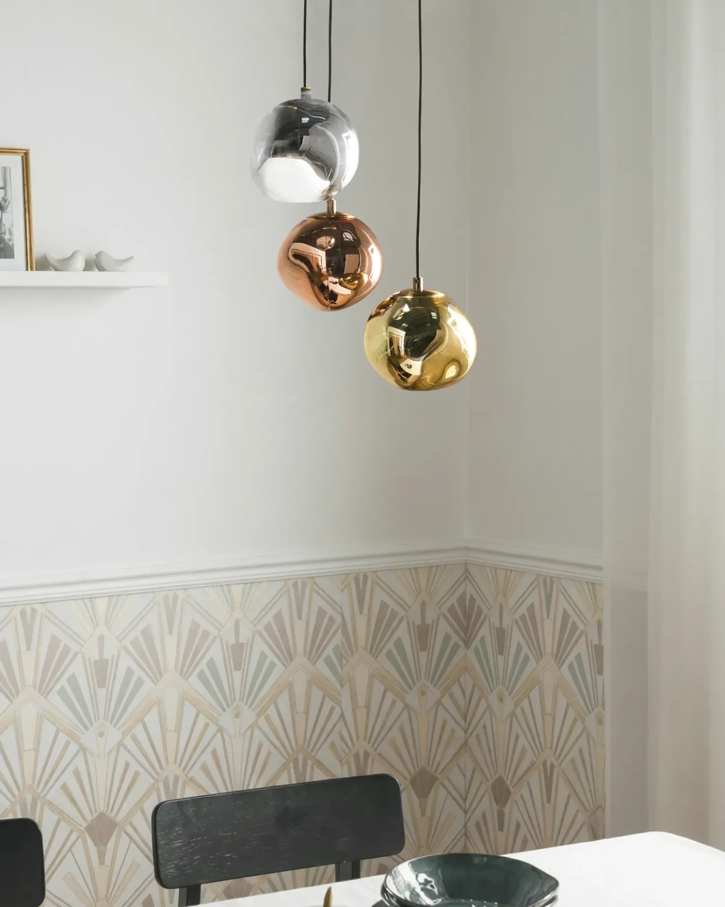 Lampadario a 3 luci TSHUAPA Vetro Multicolore