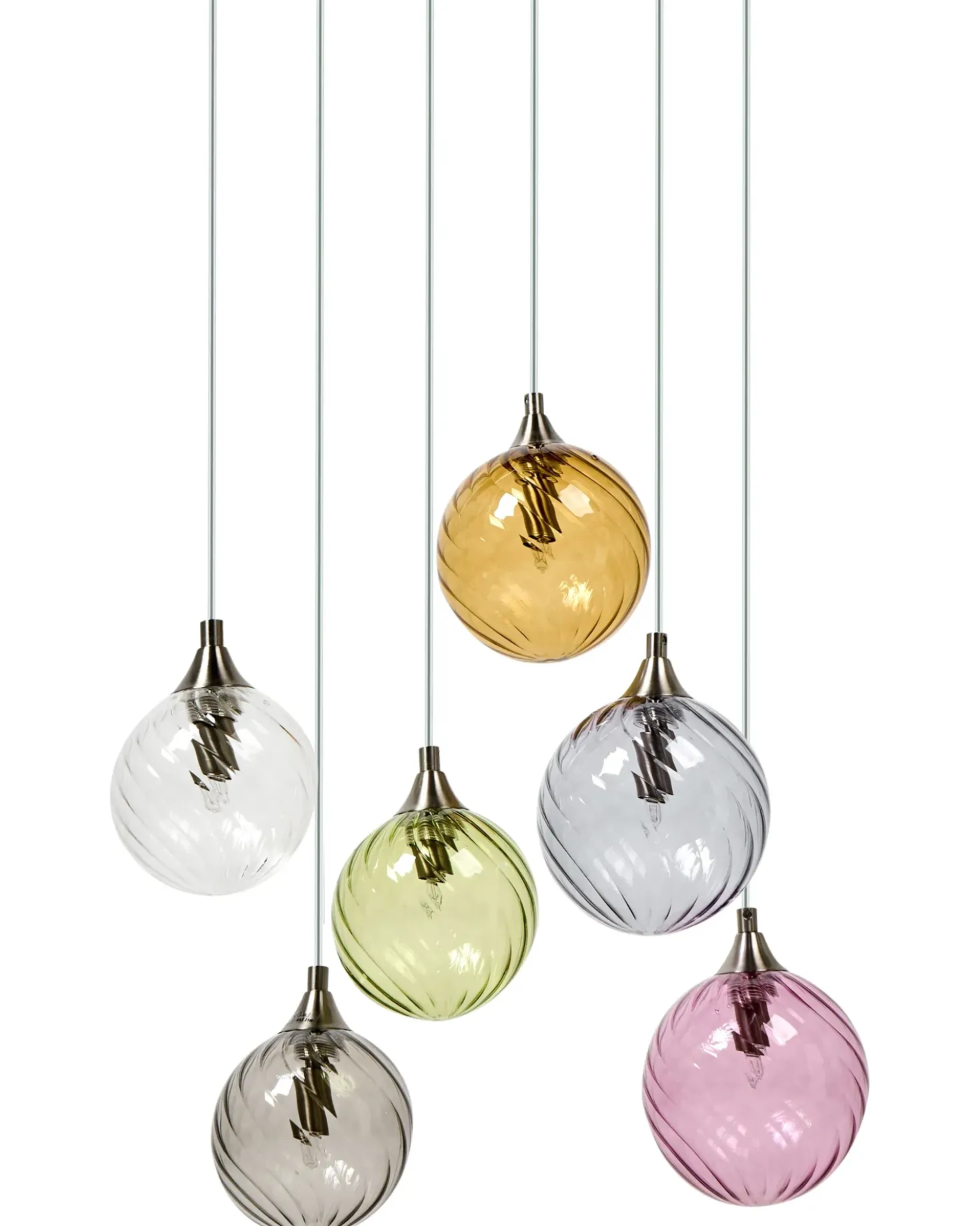 Lampadario a 6 luci TUDDI Vetro Multicolore