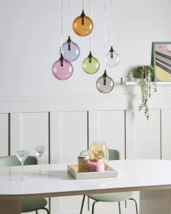 Lampadario a 6 luci TUDDI Vetro Multicolore
