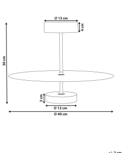 Lampadario a LED AFRAM Metallo Nero