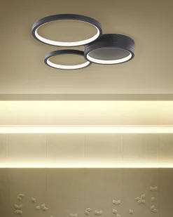 Lampadario a LED AGNAT Metallo Nero