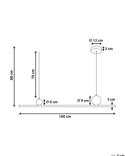 Lampadario a LED ALWAND Metallo Oro