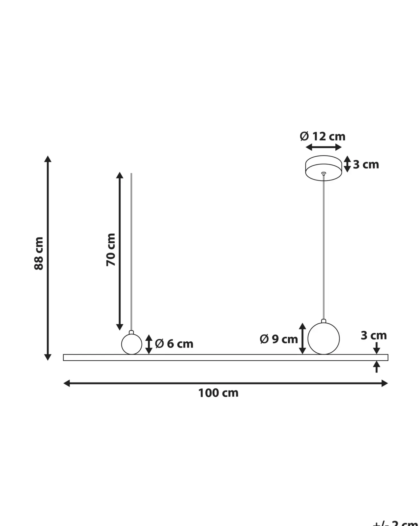 Lampadario a LED ALWAND Metallo Oro