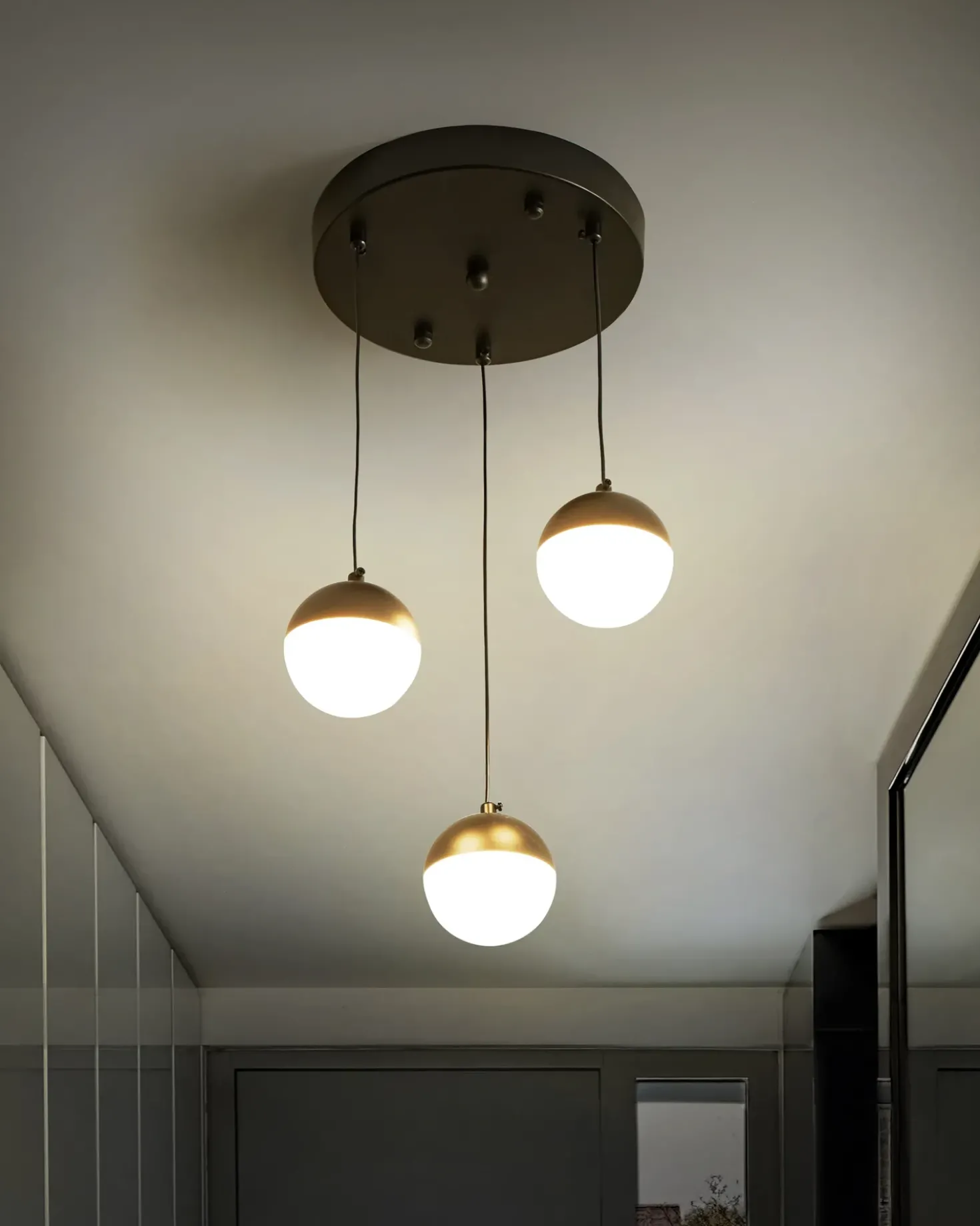 Lampadario a LED ANKOBRA Metallo Nero