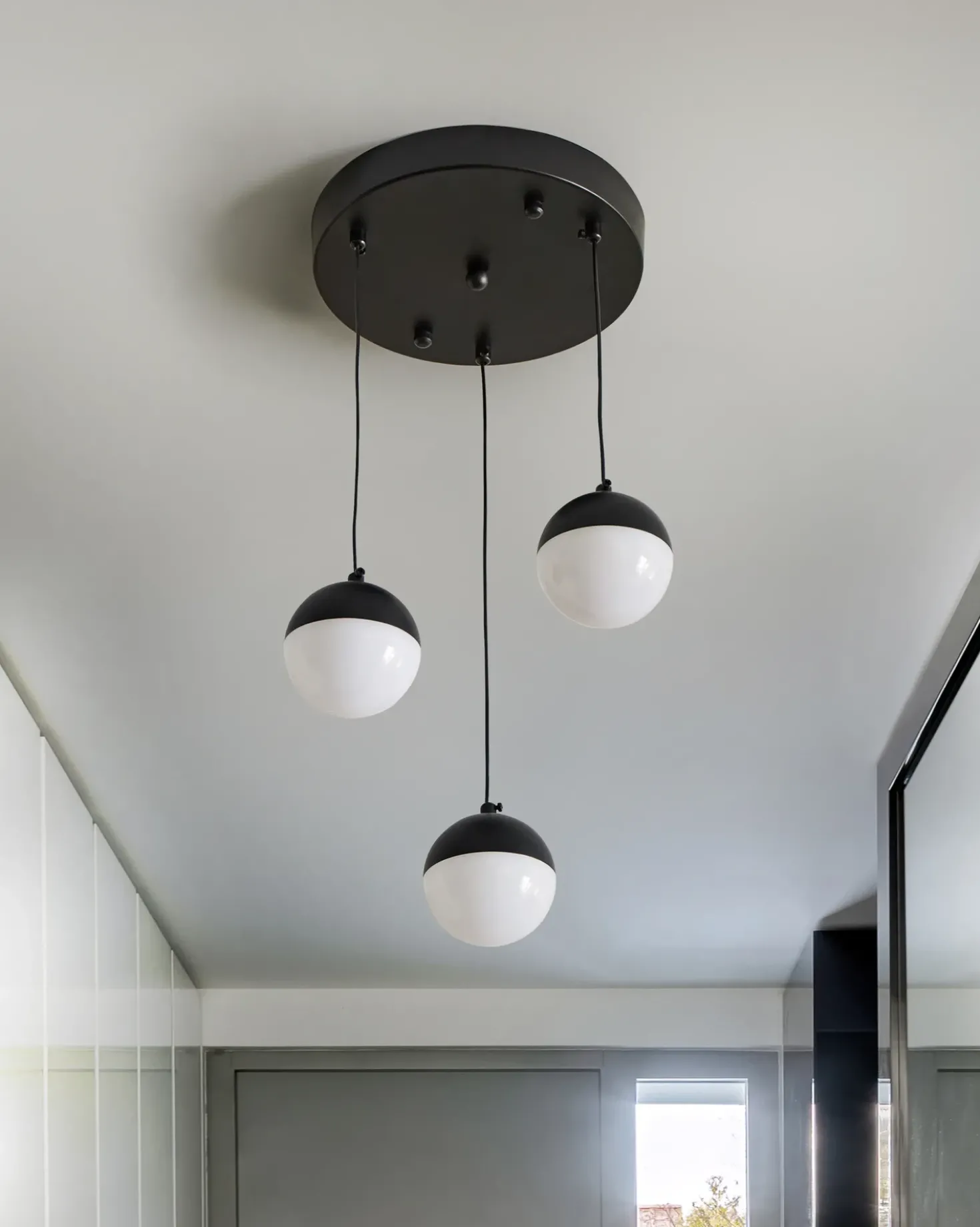 Lampadario a LED ANKOBRA Metallo Nero