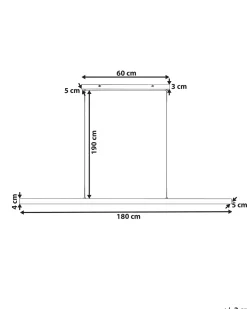 Lampadario a LED BADDANA Metallo Rame