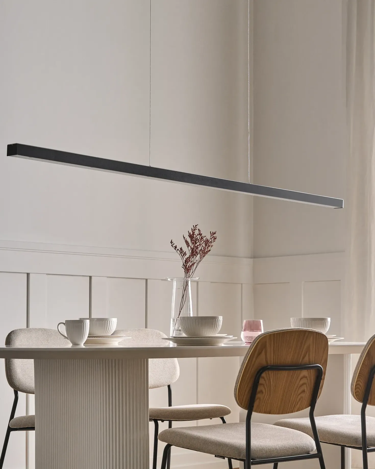 Lampadario a LED BADDANA Metallo Nero