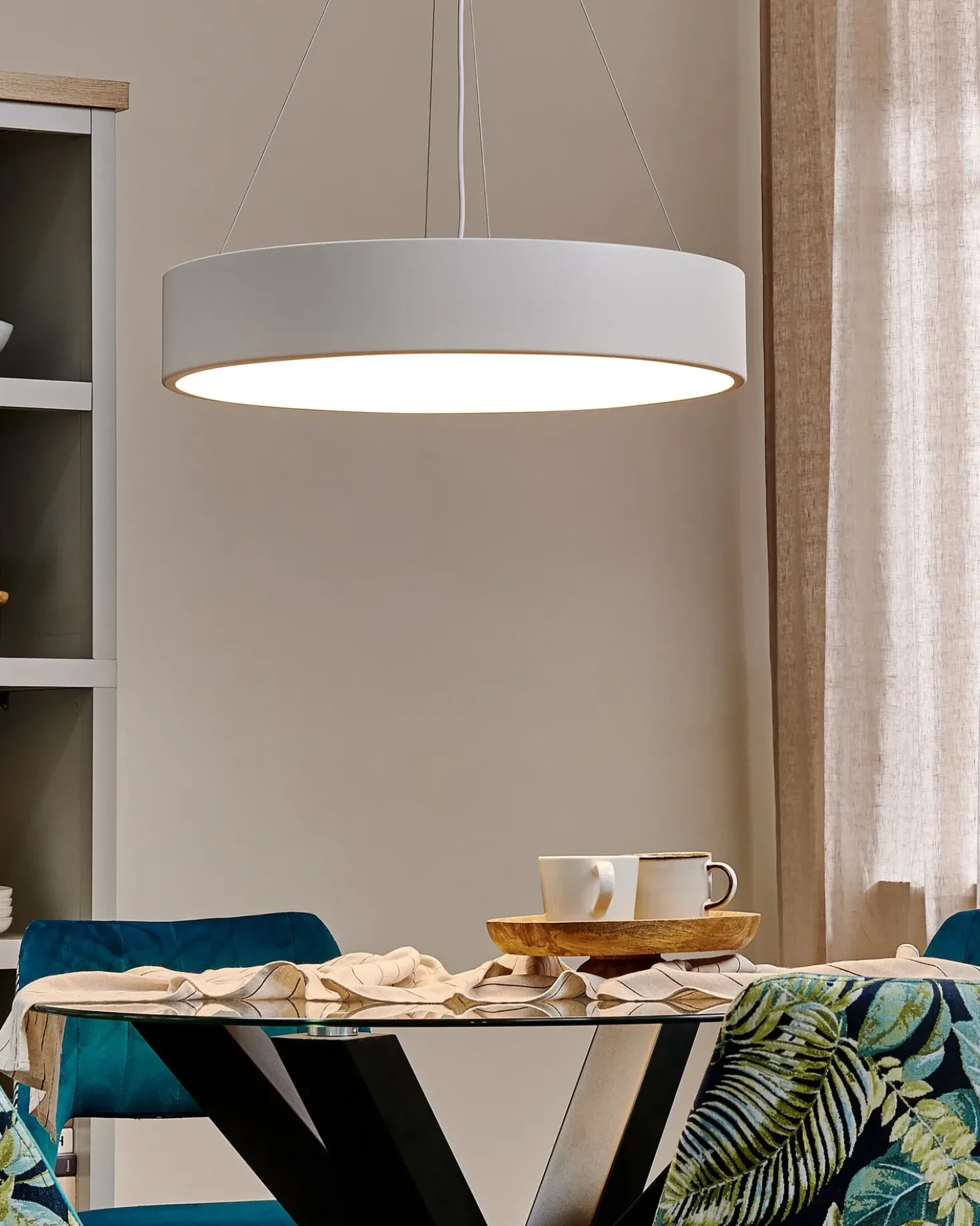 Lampadario a LED BALILI Metallo Bianco