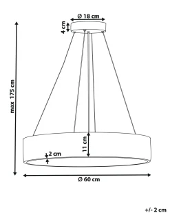 Lampadario a LED BALILI Metallo Bianco