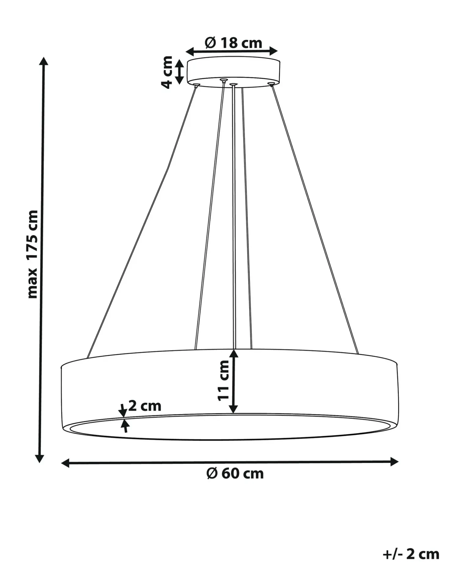 Lampadario a LED BALILI Metallo Bianco