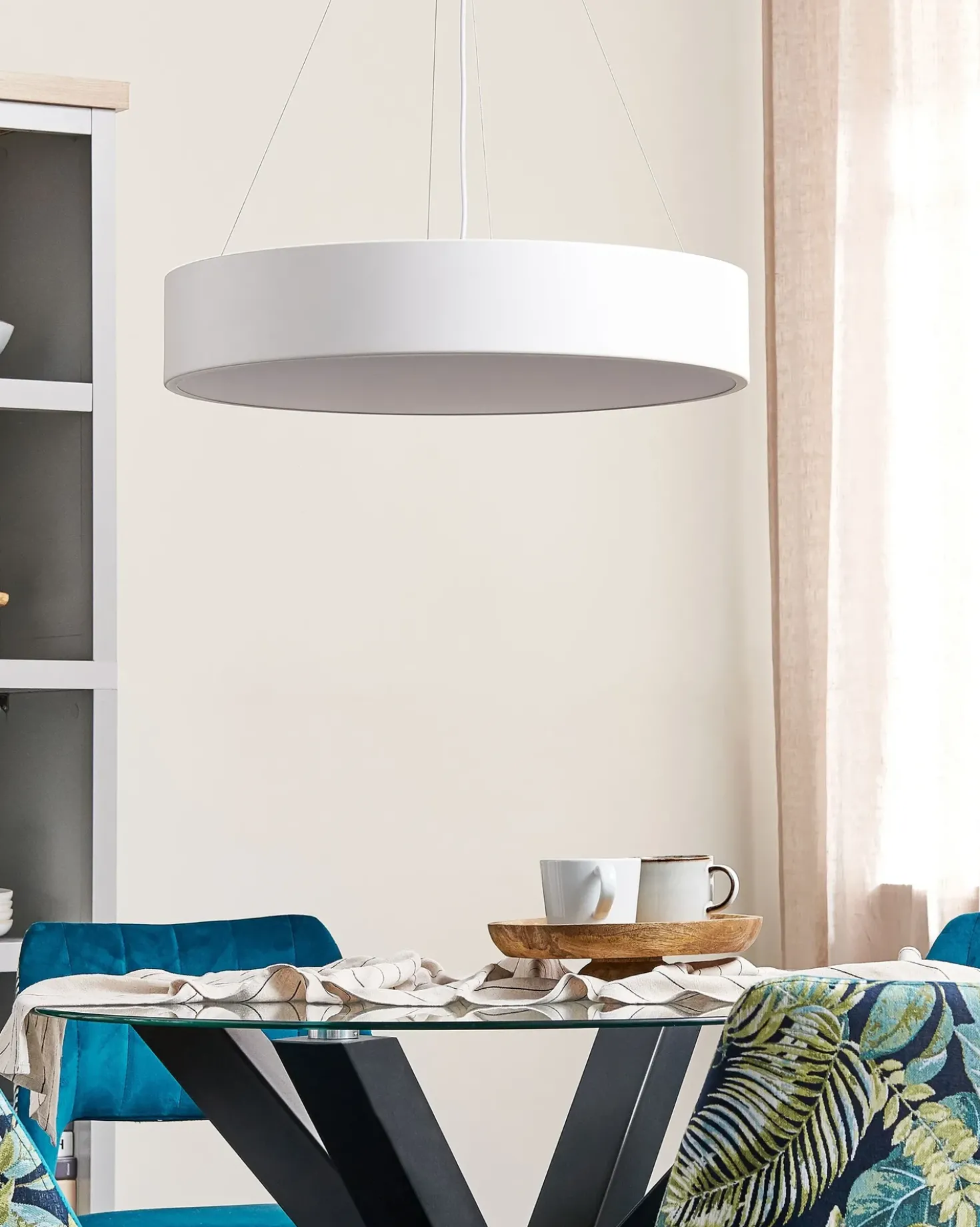 Lampadario a LED BALILI Metallo Bianco