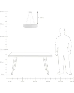 Lampadario a LED BALILI Metallo Bianco
