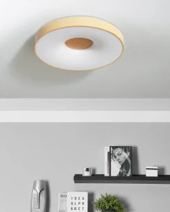 Lampadario a LED BRAGOTO con telecomando con dimmer Metallo Marrone chiaro