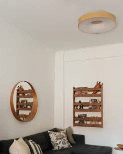 Lampadario a LED BRAGOTO con telecomando con dimmer Metallo Marrone chiaro