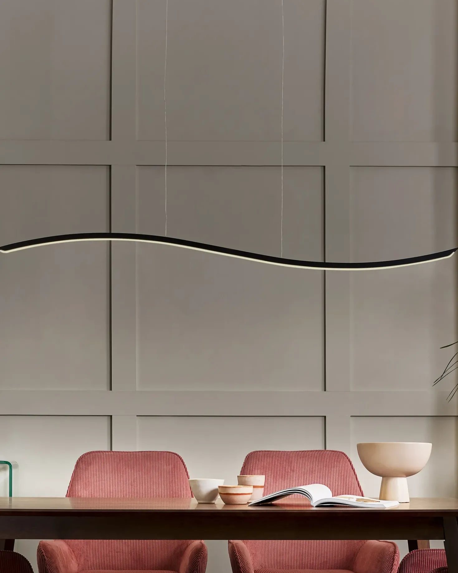 Lampadario a LED CALAO Metallo Nero