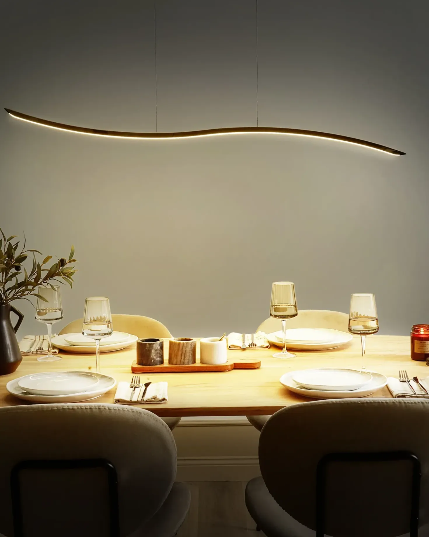 Lampadario a LED CALAO Metallo Oro