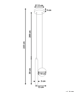 Lampadario a LED DAMAS Metallo Nero