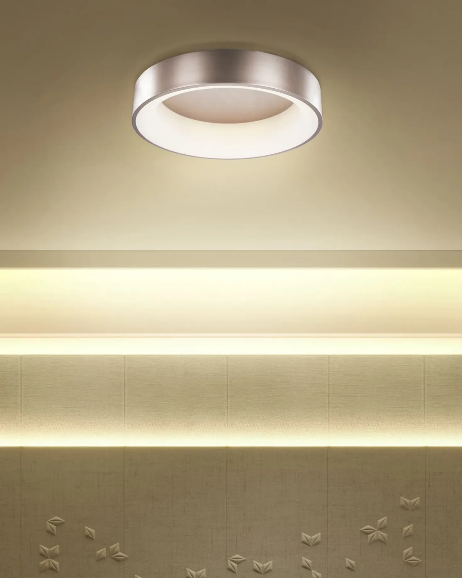 Lampadario a LED DAWEI Metallo Marrone chiaro