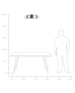 Lampadario a LED DAWEI Metallo Marrone chiaro